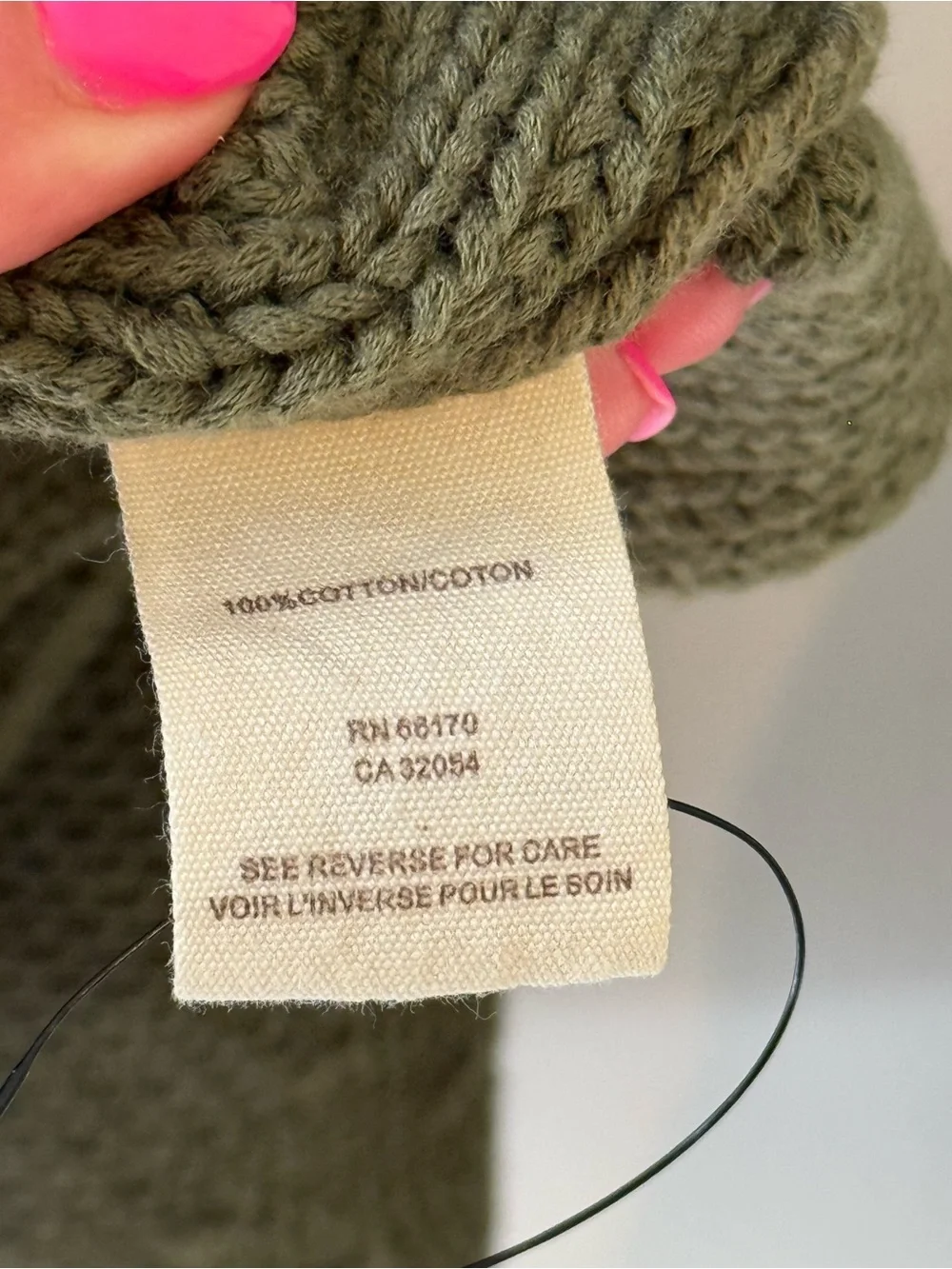 Free People Olive Green Ruffle Waterfall Cardigan 100% Cotton Knit Size L